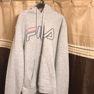 Gray Fila Hoodie